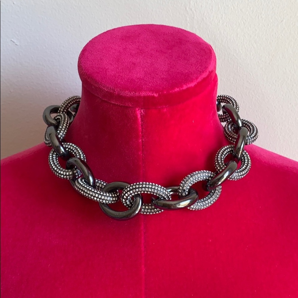 Ashley Schenkein DiamondSilver Chunky Chain Choker
